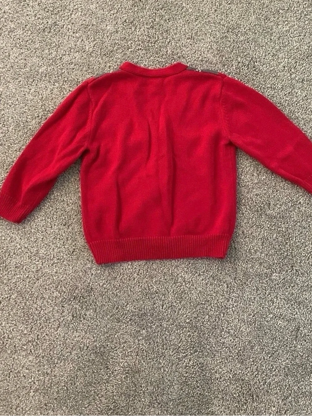 Gymboree Red Argyle Button Cardigan Sweater